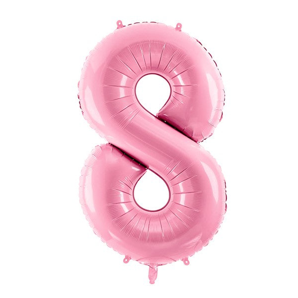 Balloon Foil Number - 8 Pink - 34" (86cm)