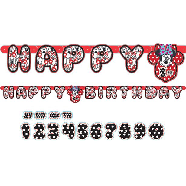 Minnie Mouse Letter Banner - Red Theme