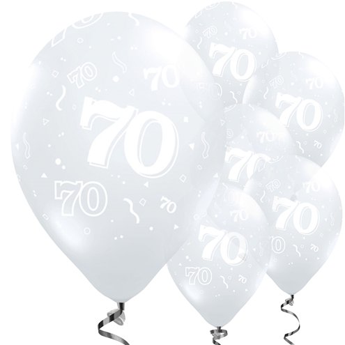 70th Birthday Diamond Clear Balloons - 11'' Latex