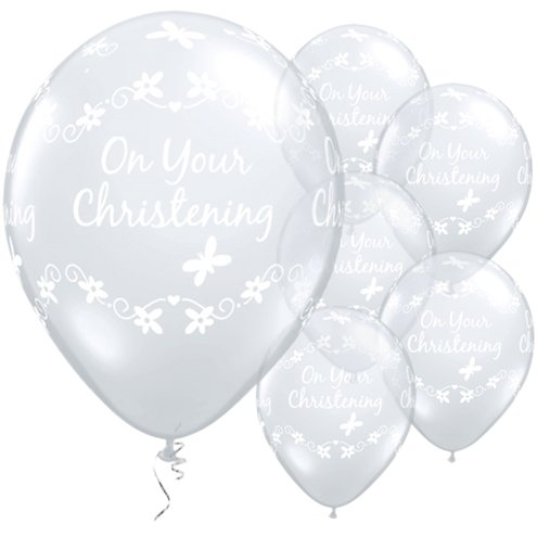 Balloons Latex - Diamond Clear - On Your Christening Butterflies