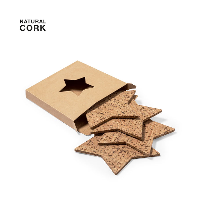 Star Cardboard Coasters - Set x4