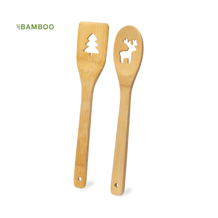 Christmas Bamboo Spoon and Spatula Set