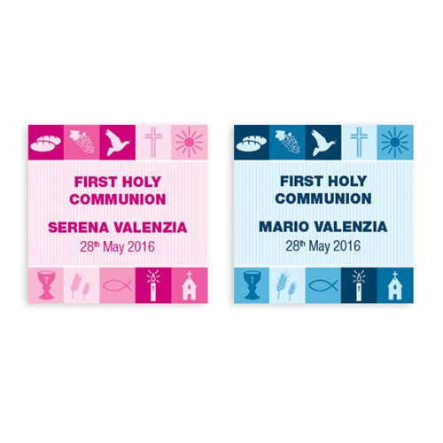 Tags Personalized Square - Holy Communion - Icons Design- TAG02-15
