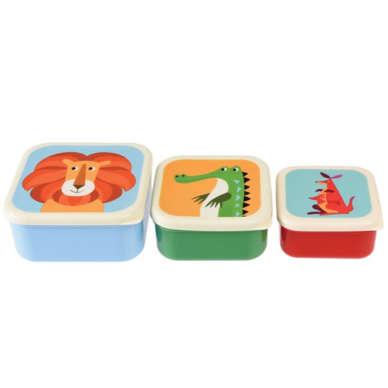 Set of 3 Colourful Creatures Snack Boxes