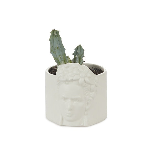 Mini flower pot Frida white