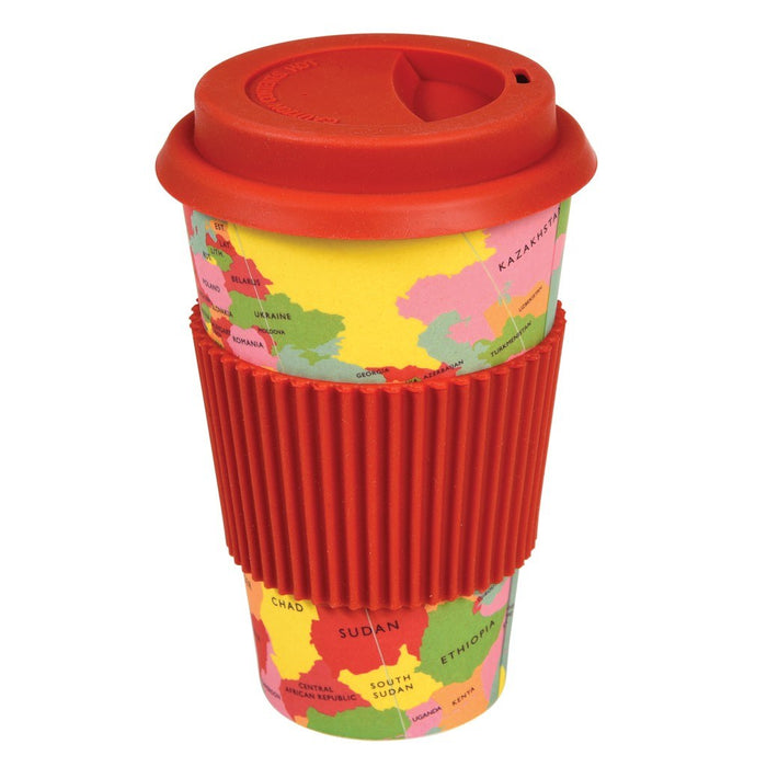 World Map Reusable Travel Mug