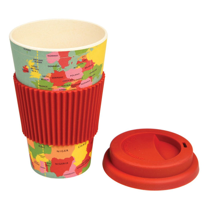 World Map Reusable Travel Mug