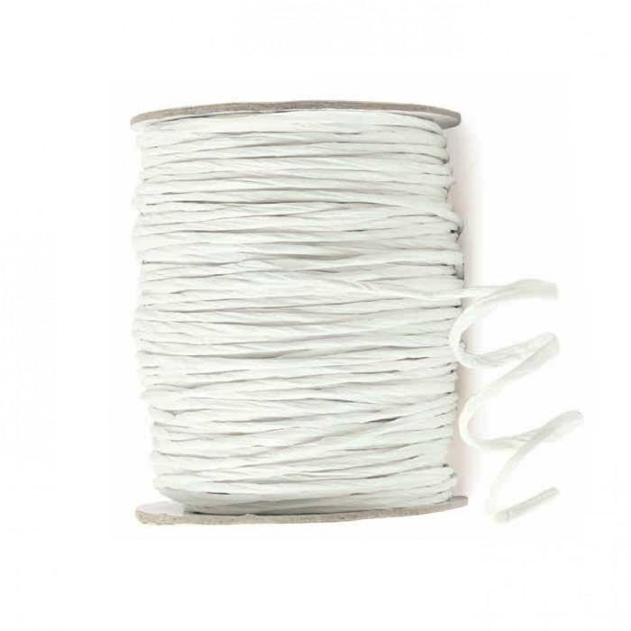 Ribbon - Wired Paper Chord - White