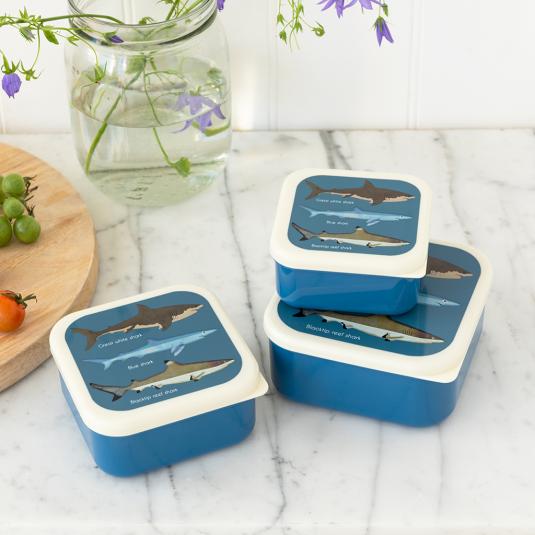 Sharks Snack Boxes (set Of 3)