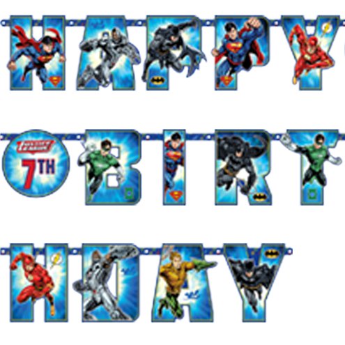 Justice League 'Add An Age' Letter Banner