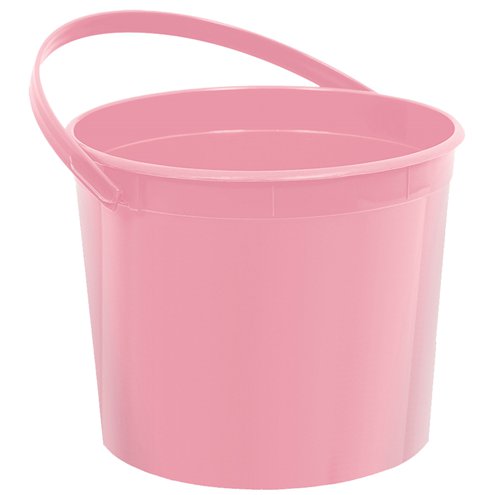 Baby Pink Plastic Favour Bucket - 15Cm
