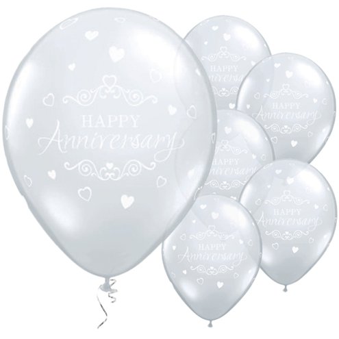 Anniversary Classic Hearts Balloons - 11" Latex