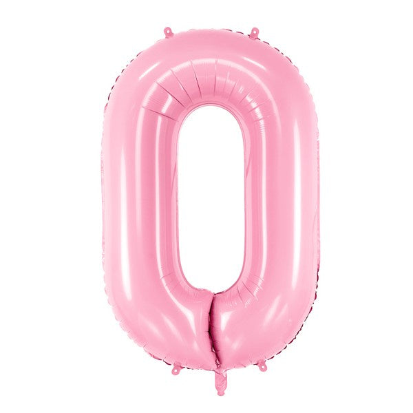 Balloon Foil Number - 0 Pink - 34" (86cm)