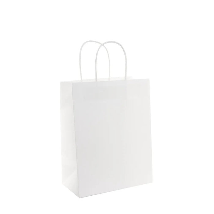 Kraft Paper Bags White x 10 (H23cm W18cm D10cm)