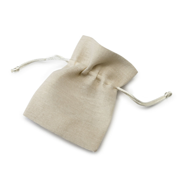Medium Cotton Bag 10x12.5cm - Ivory