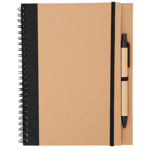 Kraft Notebook with Pen - Black - 59 sheets
