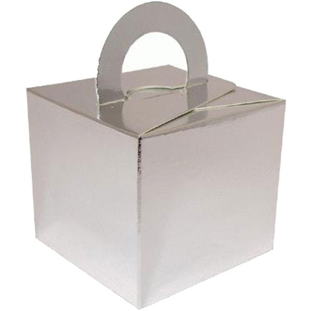Silver Cube Balloon Weight - FILLED