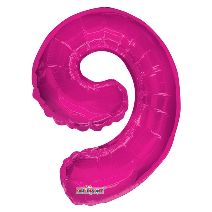 Balloon Foil Number - 9 Pink - 14"