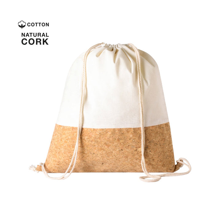Cotton and Cork Drawstring Bag