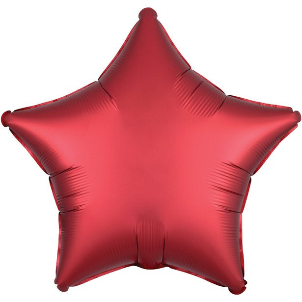 Balloon Foil Star Shape - Luxe Sangria Red - 18''