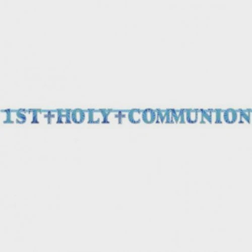 1st  Holy Communion Foil Letter Banner Blue - 2.8m
