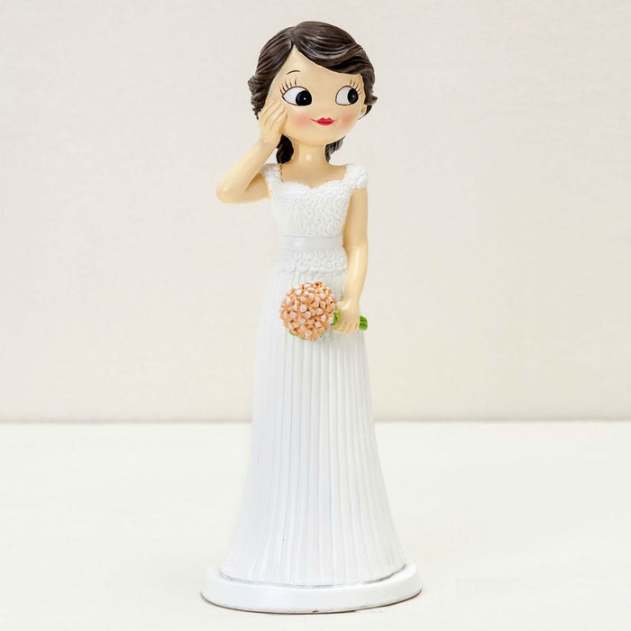 Cake Topper - Bride with Hand on Cheek