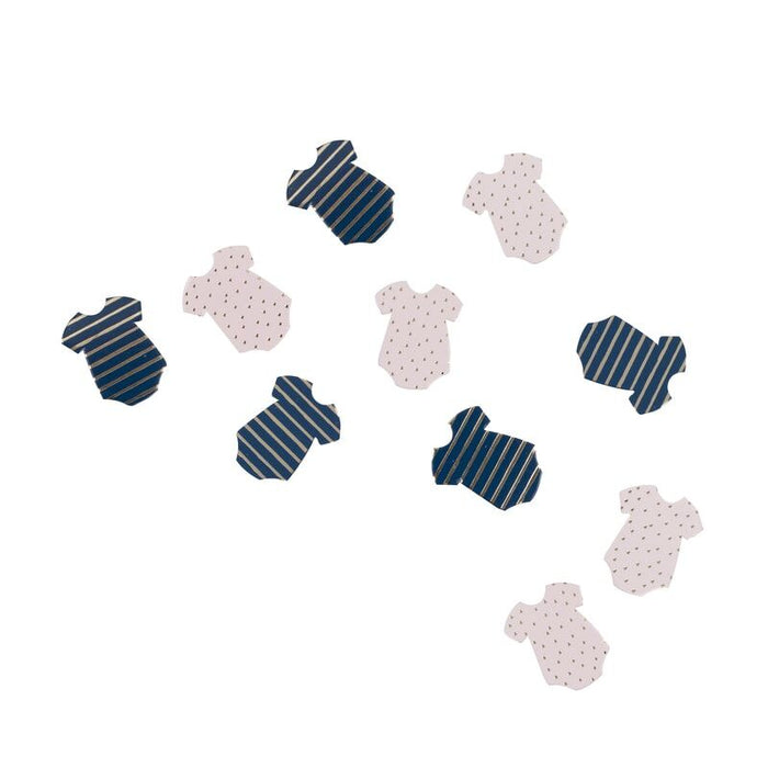 Gender Reveal - Pink & Navy Baby Grow Table Confetti