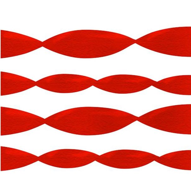 Red Crepe Paper Streamer - 24m