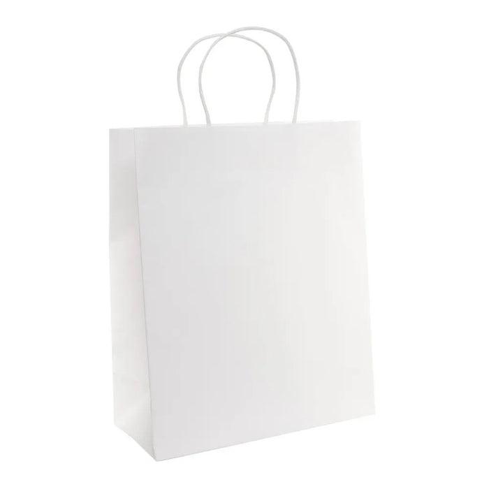 Kraft Paper Bags White x 10 (H32cm W26cm D12cm)
