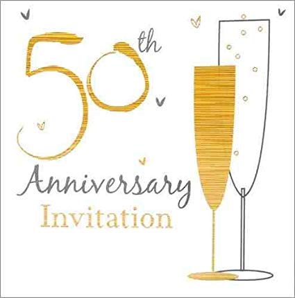 Invitation Fill-in - 50th Anniversary 6pk