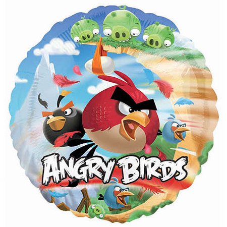 Balloon Foil Round Shape - Angry Birds 18"