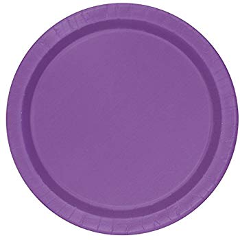 Purple Paper Plates Round - 9 Inch (X8)