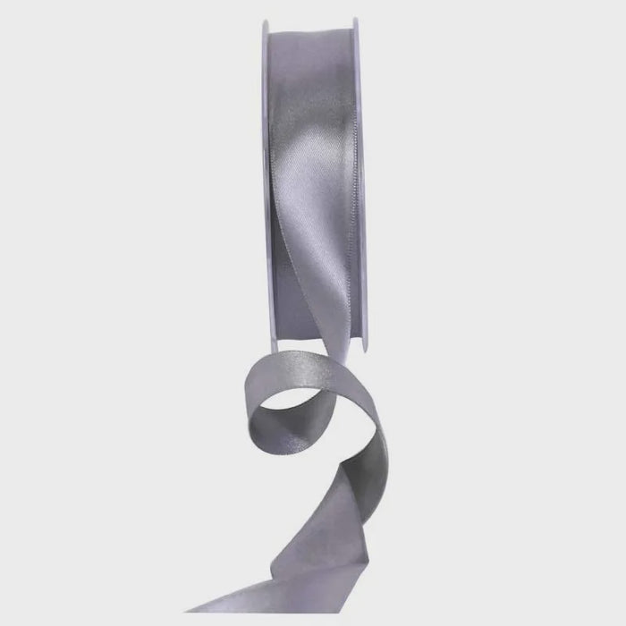 Satin Ribbon - 25mm - Gunmetal Grey