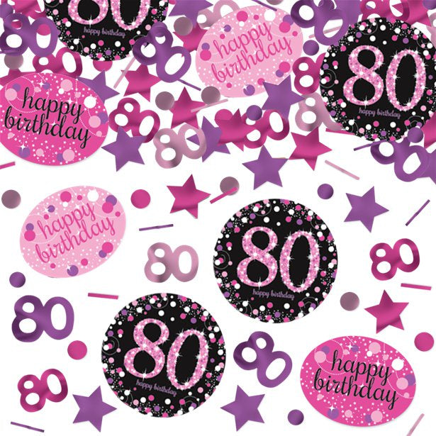 Table/Invite Confetti - Pink Sparkling Celebrations - 80th Birthday