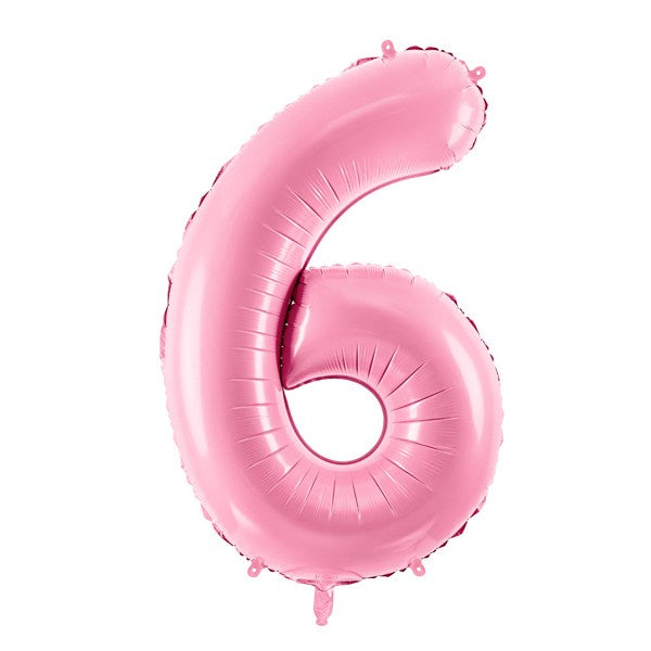 Balloon Foil Number - 6 Pink - 34" (86cm)