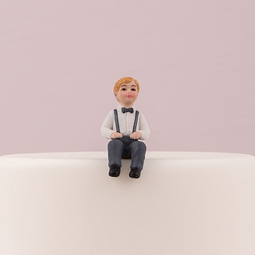 Toddler Boy Porcelain Figurine Wedding Cake Topper