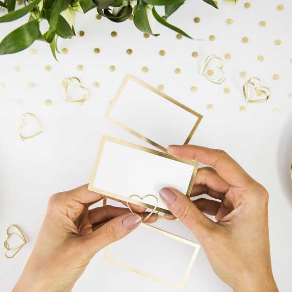 Place Cards - Frame Gold - 10pk
