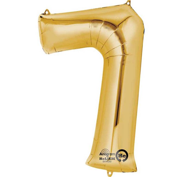Balloon Foil Number - 7 Gold - 16"
