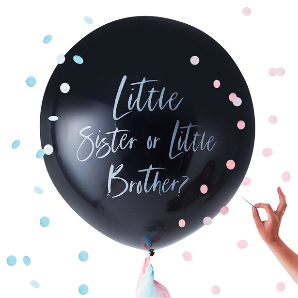 Twinkle Twinkle Gender Reveal Little Brother Or Sister Balloon - 36"