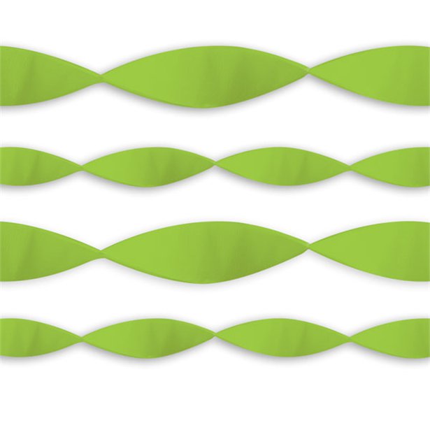 Lime Green Paper Streamers - 24m