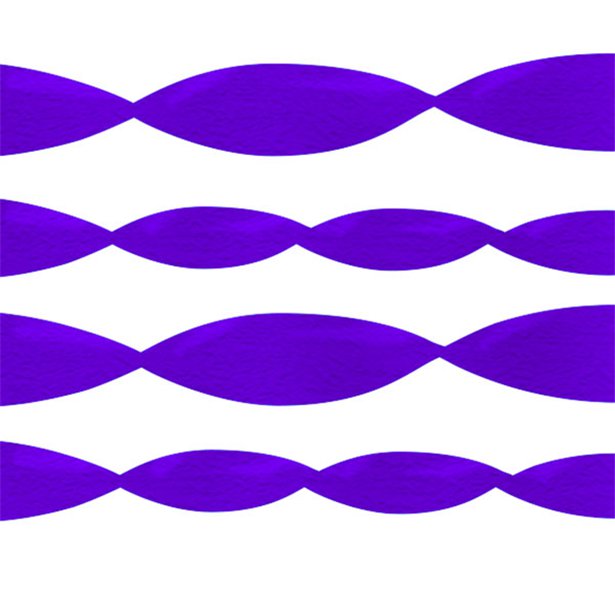 Purple Crepe Paper Streamer - 24M