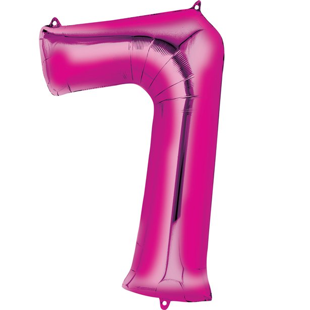 Balloon Foil Number - 7 Pink - 16"