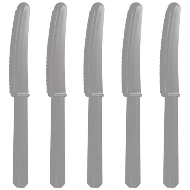 Silver Plastic Knives