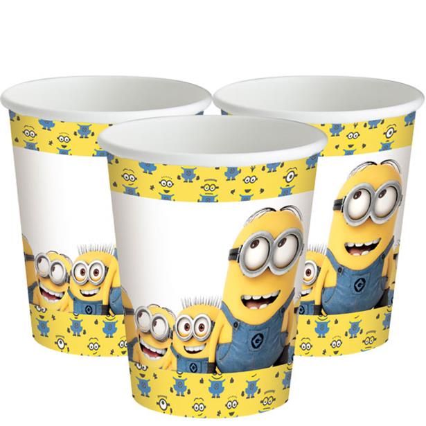 Minions Cups - 266Ml Paper Party Cups
