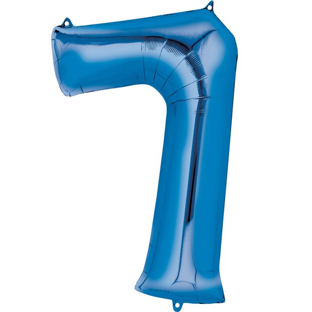 Balloon Foil Number - 7 Blue - 16"