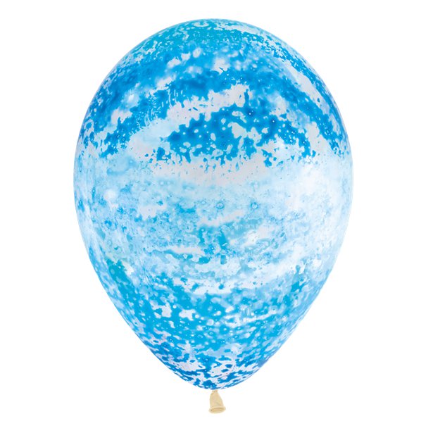 Graffiti Sky Blue Balloons - 12" Latex