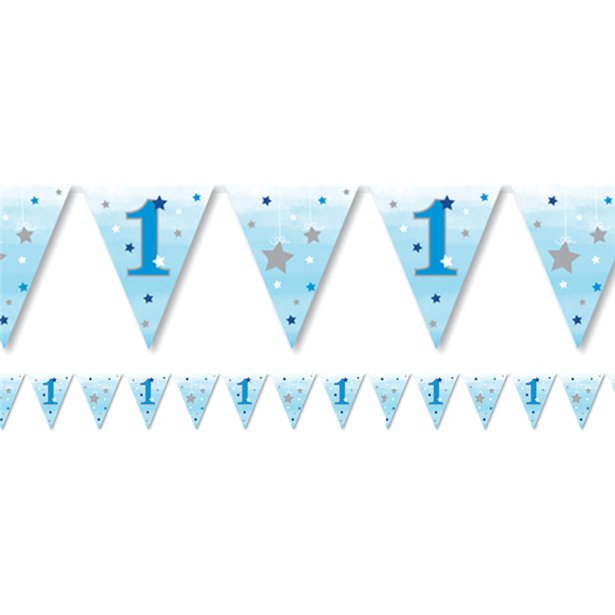 One Little Star Boy Paper Flag Bunting