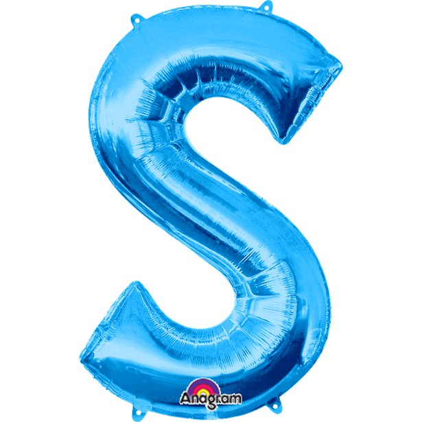 Balloon Foil Letter Shape - Blue S - 34ââ