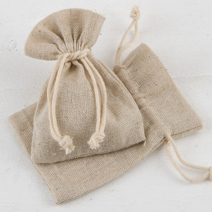 Cotton Bag - Beige - 7.5x10cm