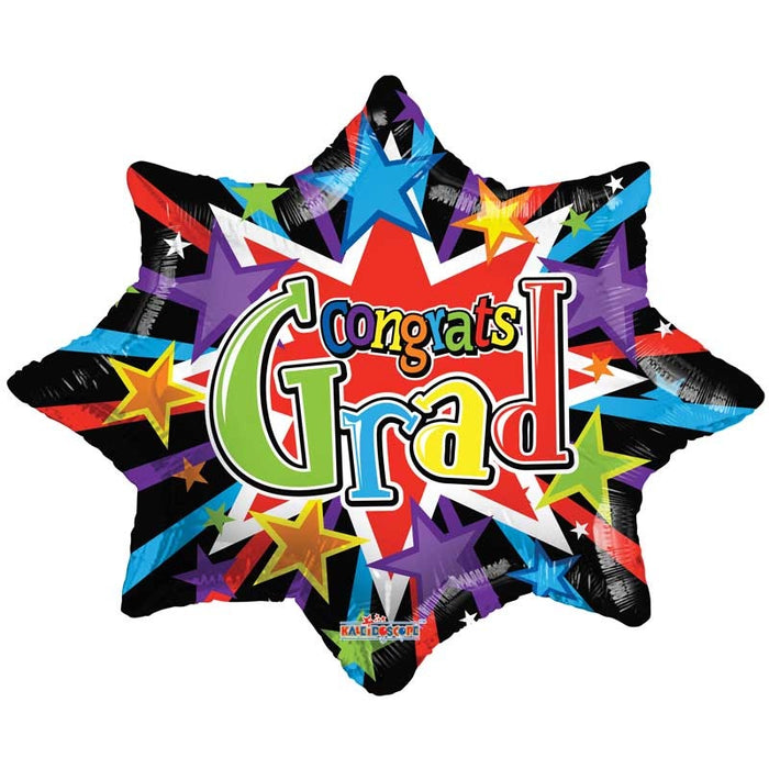 Balloon Foil Star Shaped - Colourful Burst Graduatuion - 28ââ